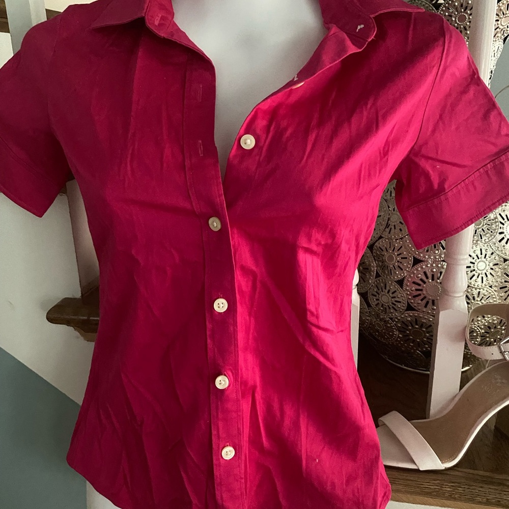 Banana Republic Hot Pink Blouse,Sz 0